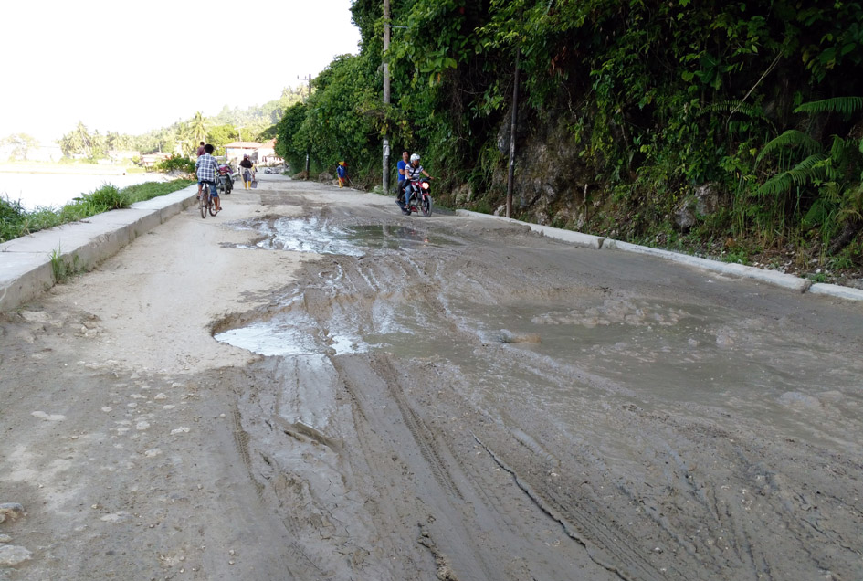 Akses jalan menuju Pelabuhan Telukdalam | Foto: SNC/Wilson Loi